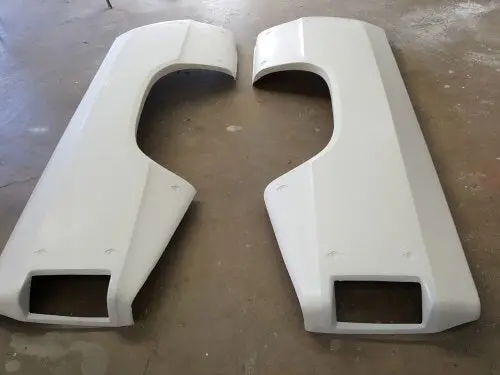 80-93 Dodge Race Fiberglass Bedsides, 4 Inch Flair, 84 Inches Long 1