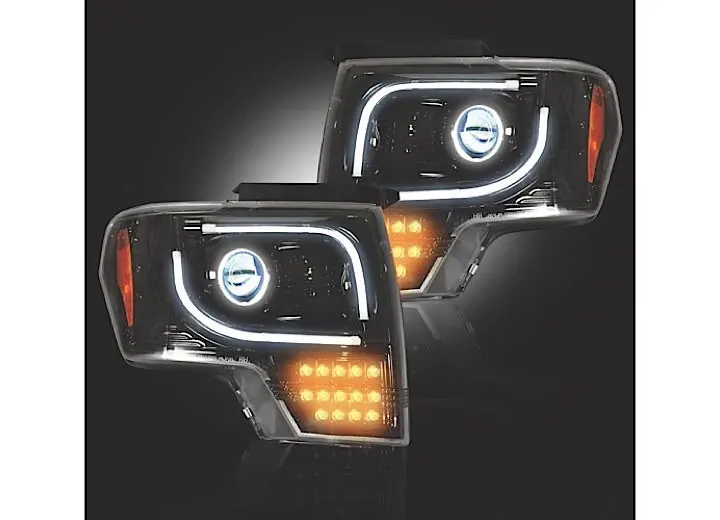 Recon Projector Headlights With Led Turn Signals (Smoke) 1