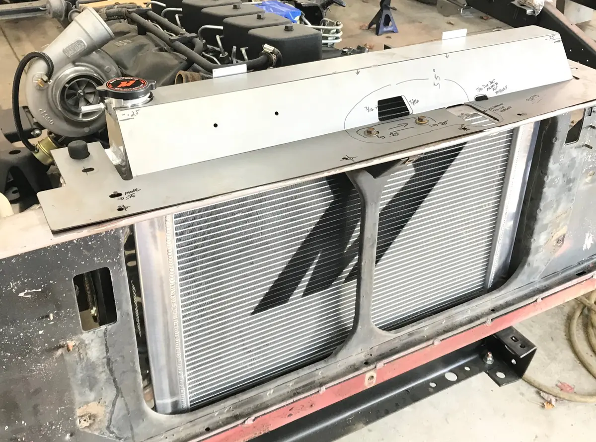 1972-1993 Diesel Radiator Install Kit 1