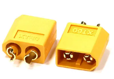 Integy Xt60 Type Connector (2) Male 3.5Mm (Intc24547) 1