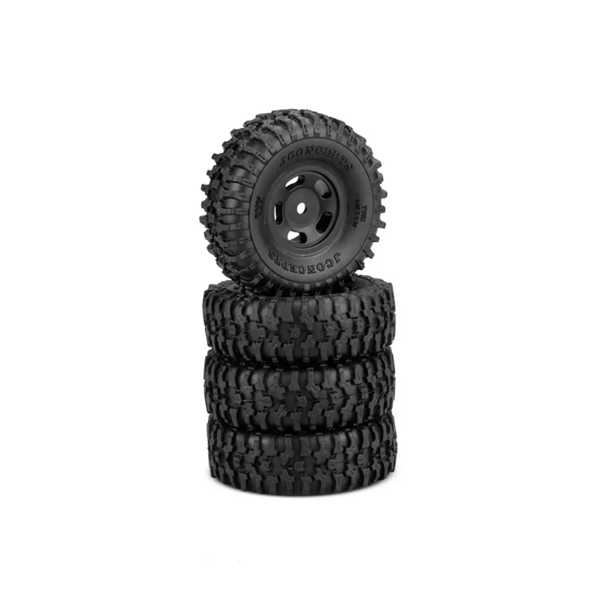 Jconcepts Tusk Tires, Mounted Black Glide 5 Wheels, Gold Compound (2)   (Jco402335911) 1