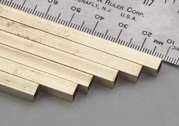 K+S Square Brass Tube 7/32 (6)   (K+S154) 1