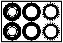 Model Car Garage 1/24-1/25 Plain Disc Brake Rotors (Photo Etch) (Mcg-2015) 1