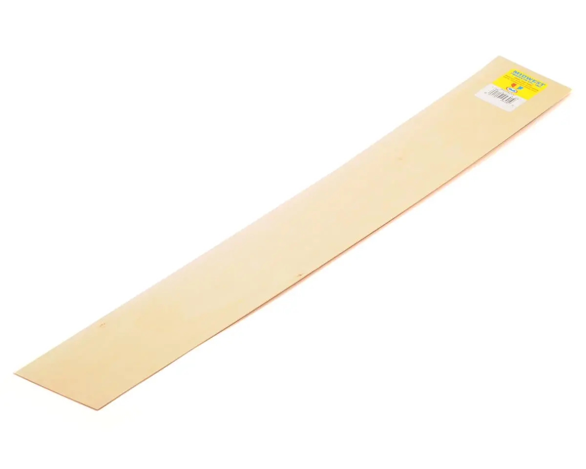 Midwest 1/32 X 3 X 24" Basswood Strips  (Mid4301) 1