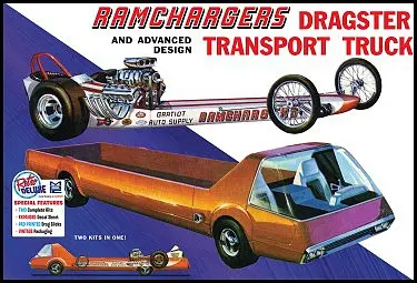 Mpc 1/25 Ramchargers Dragster & Transporter Truck  (Mpc970) 1