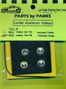 Parts By Parks 1/24-1/25 Pulley Set 4 (Polish Finish)     (Pbp9022) 1