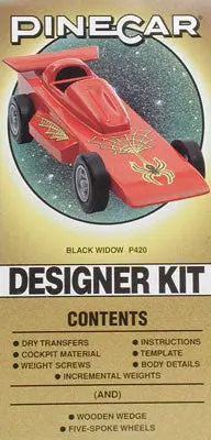 Pinecar Complete Desnr Kit Black Widow (Pinp420) 1