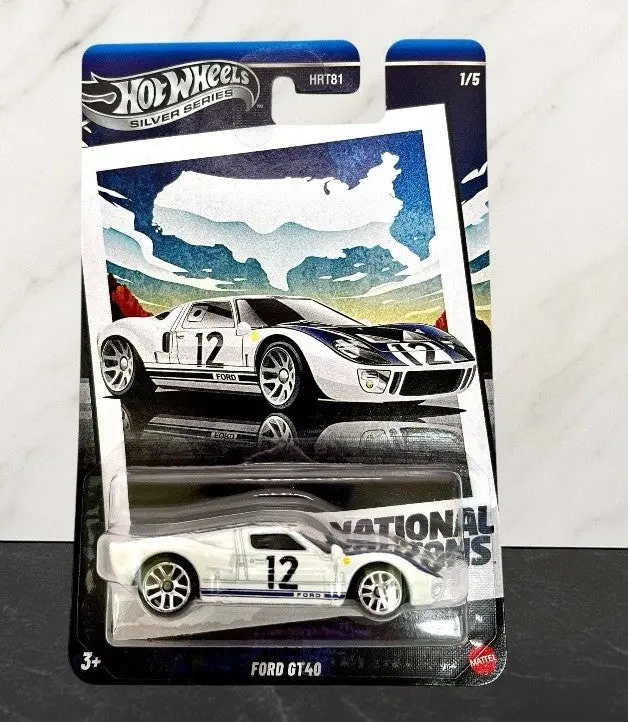 Hot Wheels National Icons 2025 Ford Gt-40 Silver Series 1/5 1