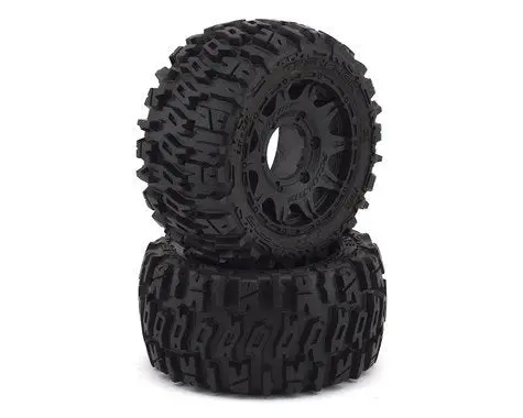 Pro-Line Trencher Low Profile 2.8" Tires W/Raid Rear Wheels (2) (Black) (M2)  (Pro1015910) 1