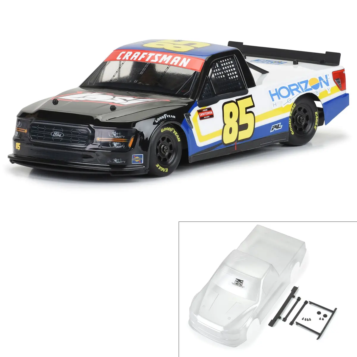 Pro-Line 1/12 Pre-Cut 2024 Ford F-150 Truck Clear Body: Losi Nascar    (Pro365400) 1
