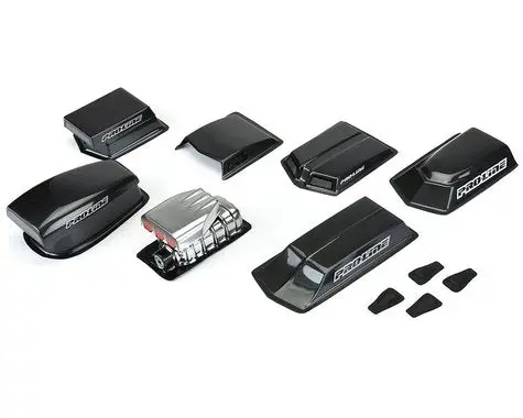 Pro-Line Hood Scoops & Blowers No Prep Drag Racing Variety Pack (Clear)  (Pro636800) 1