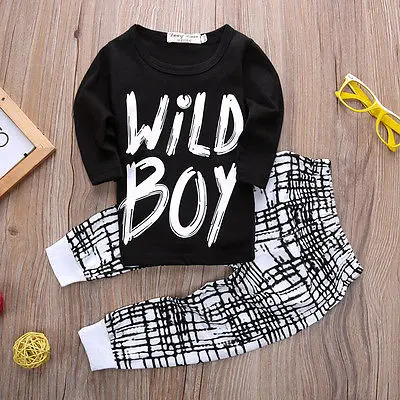 "Wild Boy" Printed Kids Clothes Set 1