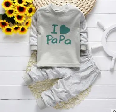 Cotton Long-Sleeve Outfit Featuring Bold Letter Print