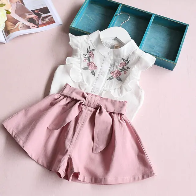 Floral Bow Style Clothes Set 1