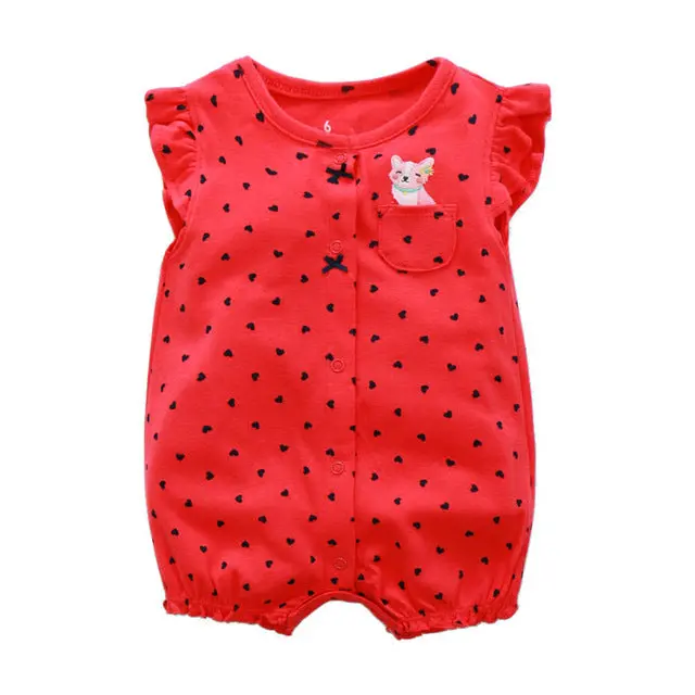 Adorable Summer Cartoon Romper for Baby Girls