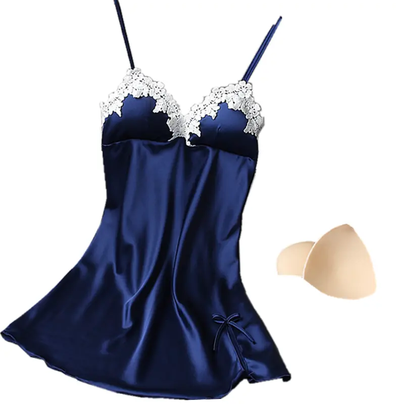 Silk V-Neck Sexy Nightdress 1