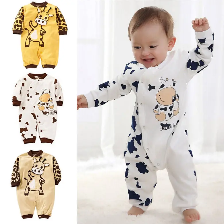 Cute Cow Printed Newborn Romper 1