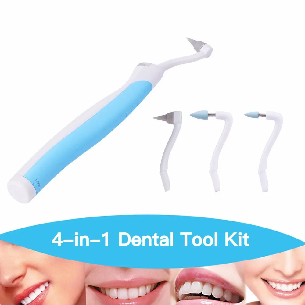 Teeth Whitening Sonic Vibration Led Light Dental Pick Stain Eraser Tool 1