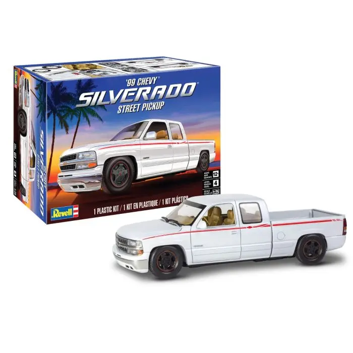 Revell 1/25 1999 Chevy Silverado Street Pickup Plastic Model Kit  (Rmx14538) 1
