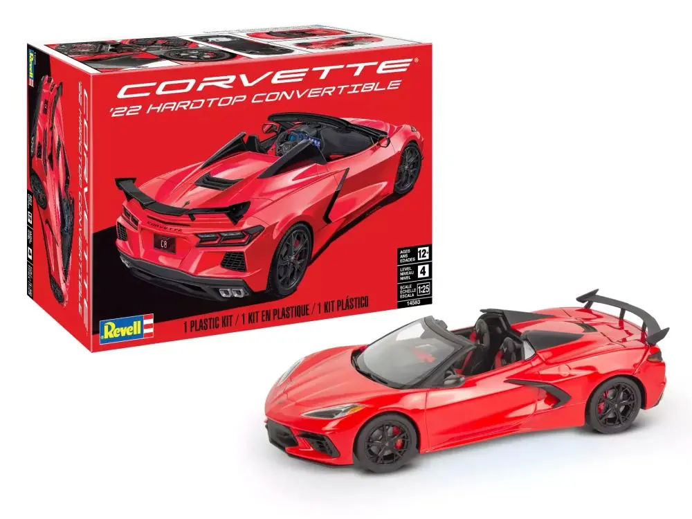 Revell 1/25 Corvette ‘22 Hardtop Convertible Plastic Model Kit   (Rmx4583) 1