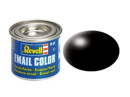 Revell 14Ml Enamel Black Silk Tinlets  (Rvl32302) 1