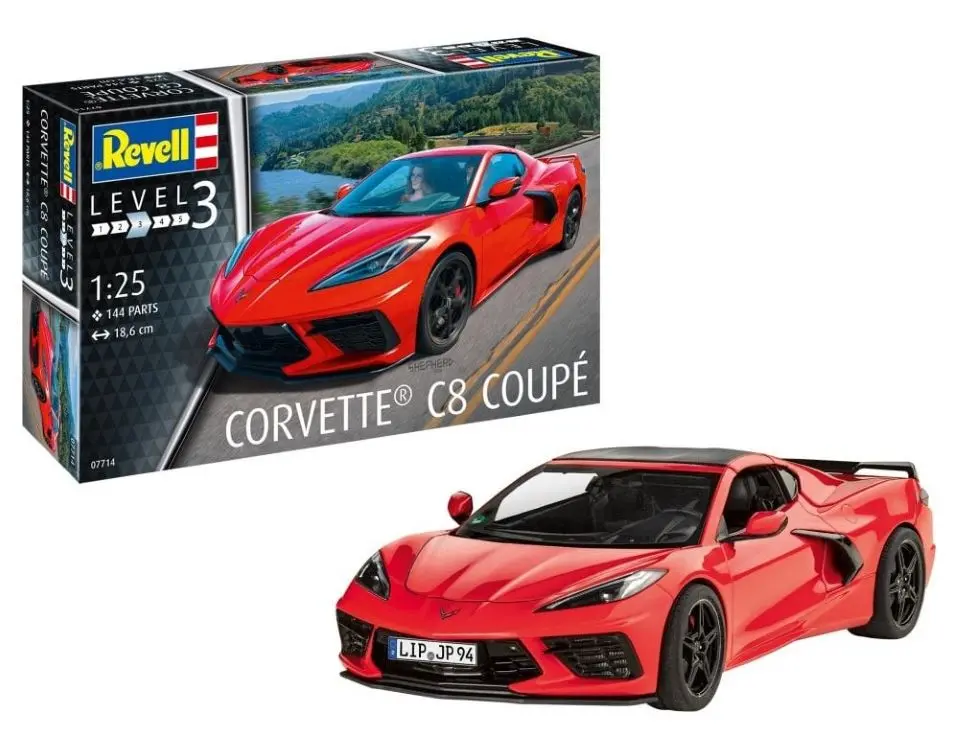 Revell 1/25 Corvette C8 Coupe Car  (Rvl7714) 1