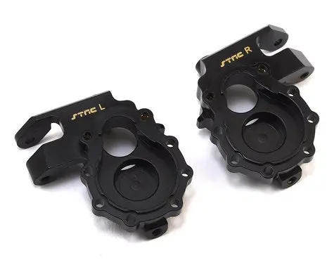 St Racing Concepts Traxxas Trx-4 Brass Front Steering Knuckles (Black) (2) (Sptst8252br) 1