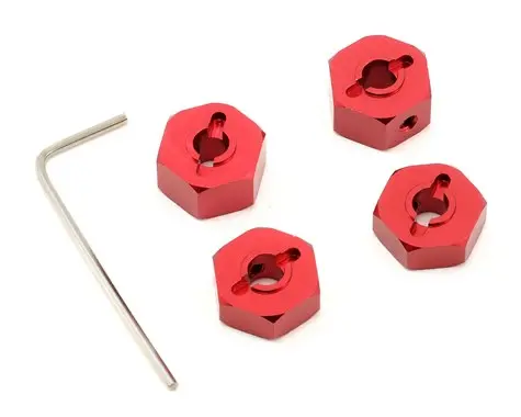 St Racing Concepts 14Mm Aluminum Wheel Hex (Red) (4)  (St3654-14R) 1