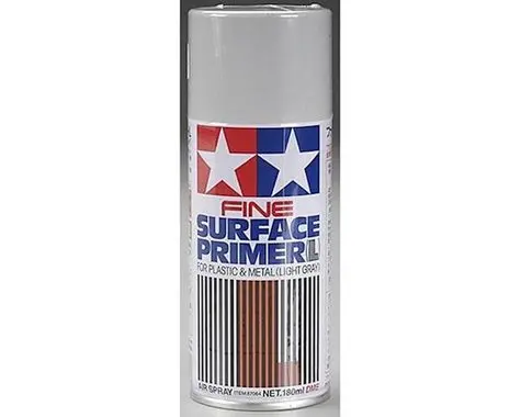 Tamiya Light Grey Fine Surface Primer Spray Paint (180Ml)   (Tam87064) 1