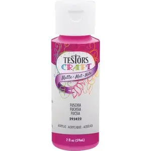 Testors Craft Matte Acrylic 2 Fl Oz Paint Bottle Fuschia (Tes292422) 1