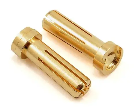 Tq Wire 5Mm "Low Profile" Male Bullet Connector (Gold) (2)  (Tqwc2507) 1