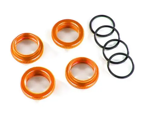 Traxxas Gt-Maxx Aluminum Spring Retainer (Orange) (4)  (Tra8968a) 1