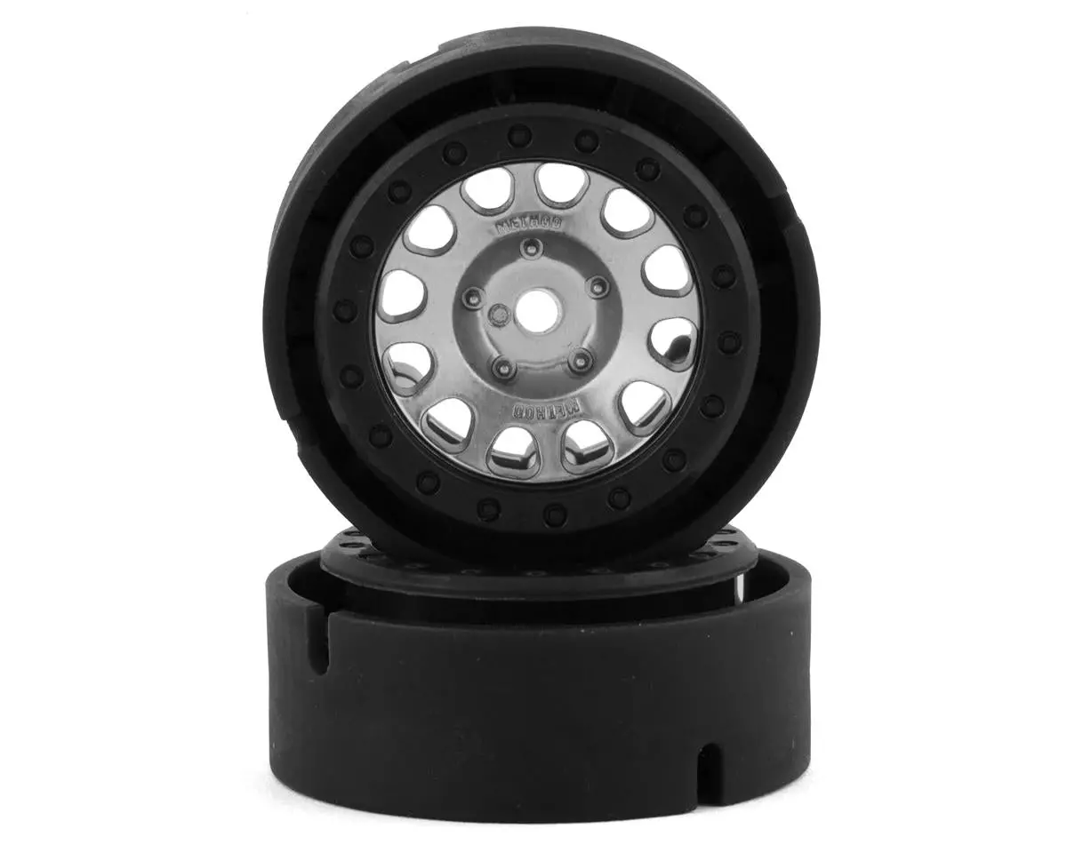 Traxxas 1.0" Micro Method Beadlock Rims (Silver) (2) (Trx-4M)   Tra9781-Satin) 1