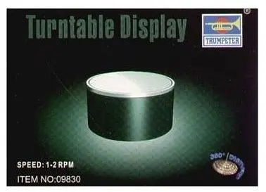 Trumpeter Battery Operated Round Mirrored Display Turntable For 1/16 & 1/35 Figures  (Tsm9833) 1