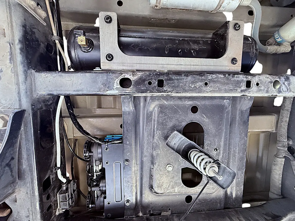 Dirt Church 2017-2026, Ford Super Duty (Brushed) Dual Arb Compressor Kit, Above The Spare Tire 1