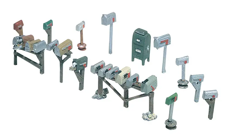 Woodland Scenics Assorted Mailboxes Ho Scale Kit (Wood206) 1