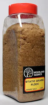 Woodland Scenics Static Grass Flock Harvest Gold 32 Oz  (Woofl632) 1