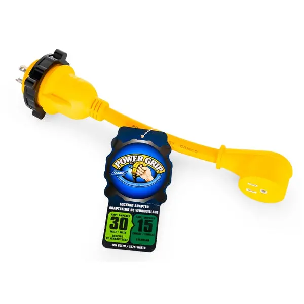 Powergrip Marine – Adaptor Cord 12" - 30Am-Locking/15Af 1